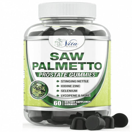 Saw Palmetto Gummies - Saw Palmetto for Women - Prostate Supplements for Men - Saw Palmetto for Women Hair Loss DHT Blocker for Hair Growth Extract and Beta Blocker Supplement for Hair Loss