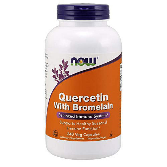 NOW Supplements, Quercetin with Bromelain, Balanced Immune System*, 240 Veg Capsules