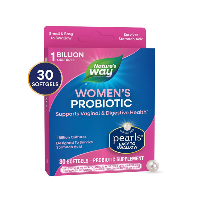 Nature'S Way Women'S Probiotic Pearls Softgels, Supports Vaginal & Digestive Health*, 30 Count