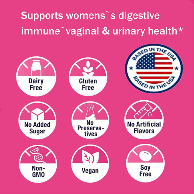 Yobalty Vegan Probiotic Gummies, Promote Vaginal Health, 5B Cfus, Sugar-Free Digestive Support 180Ct