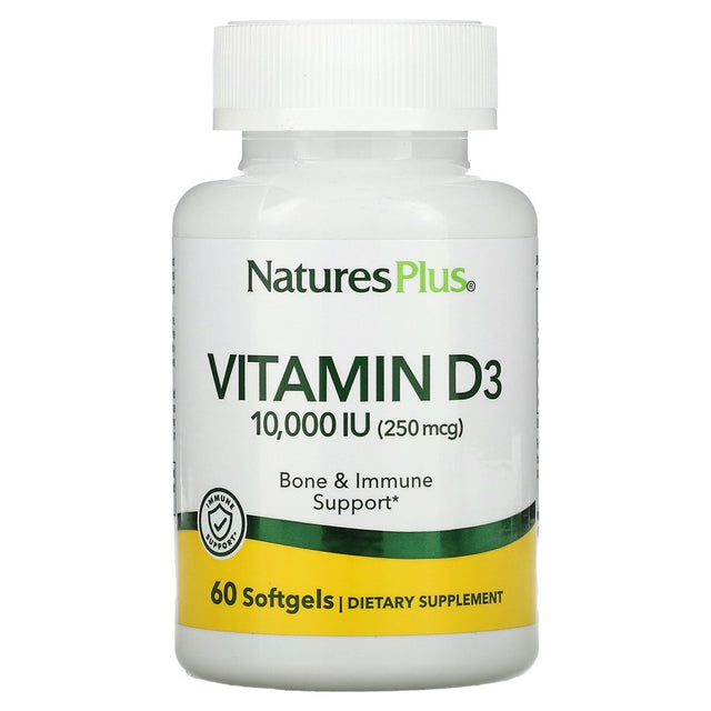 Nature'S plus Vitamin D3, 10,000 IU (250 Mcg), 60 Softgels