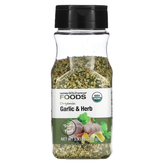 California Gold Nutrition FOODS - Organic Garlic & Herb, 5.93 Oz (168 G)