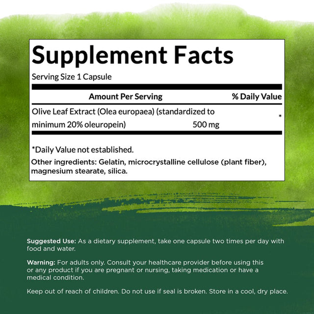 Swanson Herbal Supplements Olive Leaf Extract 500 Mg Capsule 120Ct