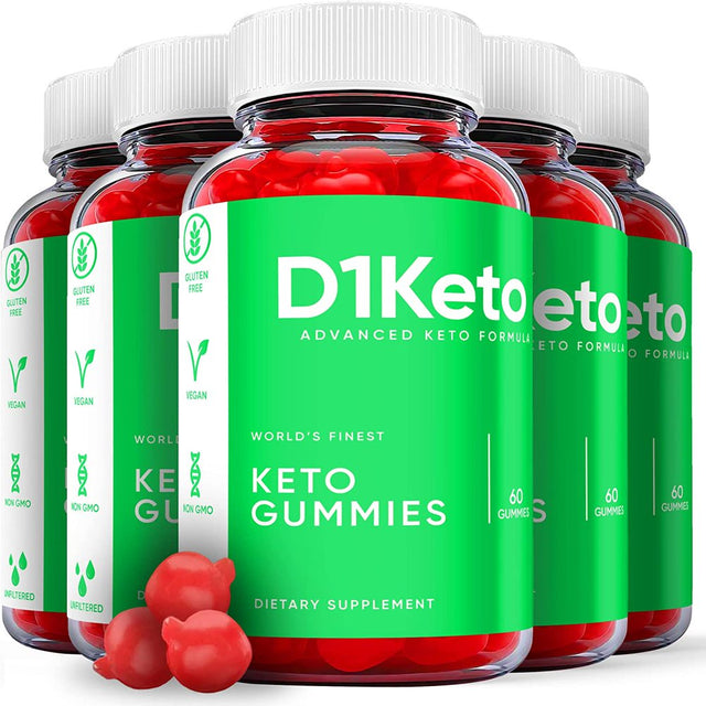 (5 Pack) D1 Keto ACV Gummies - Supplement for Weight Loss - Energy & Focus Boosting Dietary Supplements for Weight Management & Metabolism - Fat Burn - 300 Gummies