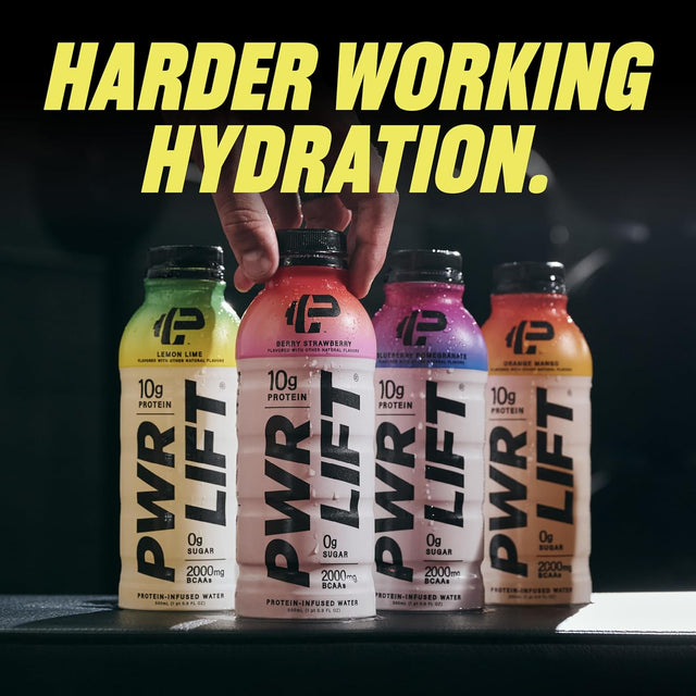 Whey Protein Water Sports Drink by PWR LIFT | Variety Pack | Keto, Vitamin B, Electrolytes, Zero Sugar, 10G of Protein | Post-Workout Energy Beverage | 16.9Oz (Pack of 12)