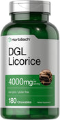 DGL Licorice Extract | 4000 Mg | 180 Chewable Tablets | Vegetarian | by Horbaach