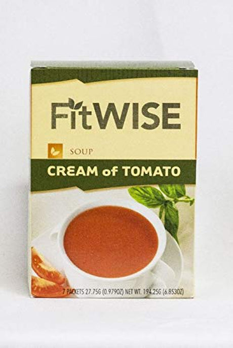 Healthwise Cream of Tomato Soup For- Hunger Control - for Weight Loss- - Protein Supplement - (7 Packets of 0.98 Oz., Net 6.85 Oz.) - 15 Grams of Protein - 100 Calories