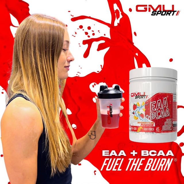 GMU Sport BCAA + Eaas Hydration and Recovery Powder Drink Mix (Fruit Punch)