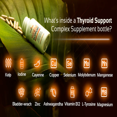 COGNITUNE Natural Thyroid Support for Energy & Metabolism with Iodine, Ashwagandha, Vitamin B12, Magnesium, Selenium & More