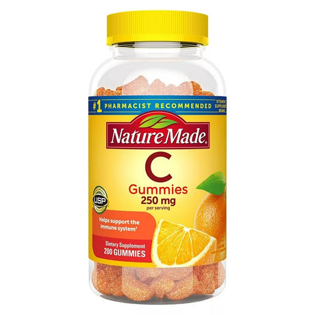 Nature Made Adult Gummies 200 CT Vitamin C Dietary Supplement, Orange