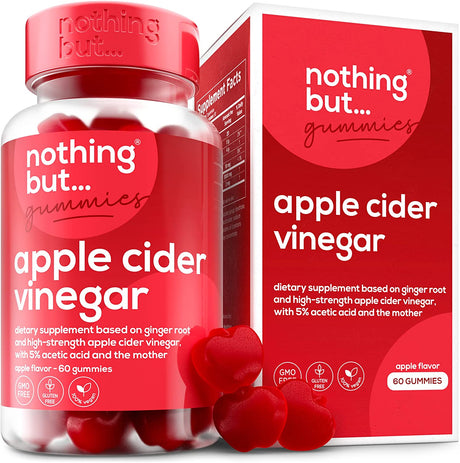 Apple Cider Vinegar Gummies with the Mother - Perfect Balance of Flavor, Nutrition and Advanced Weight Loss Support. Keto-Friendly, Vegan, 60 ACV Gummies for Gut Health, Digestion & Weight Management