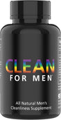 Clean for Men Fiber Supplement, Digestive Health Support for Adults, Natural Supplements for Bloating, Constipation and Gut Health, Stool Softeners, Helps Cleanse Body, 60 Capsules