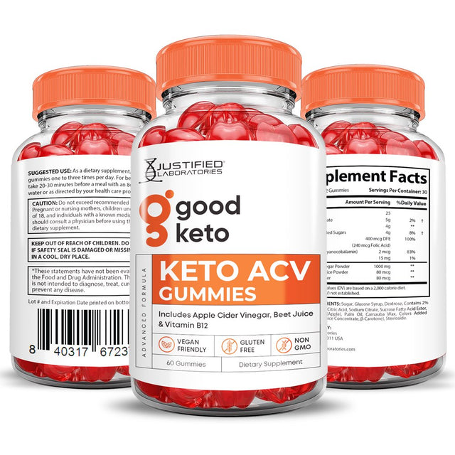 (2 Pack) Good Keto ACV Gummies 1000MG Dietary Supplement 120 Gummys