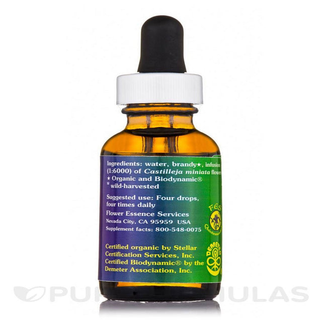 Indian Paintbrush Herbal Supplement Dropper by Flower Essence - 1 Oz