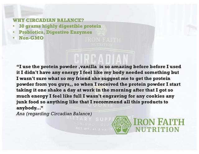 Circadian Balance Non-Gmo Gluten Free Meal Replacement - Protein Blend 30G - Egg Whey Isolate Organic Pea plus Organic Fruits& Greens Blend Digestive Enzyme Chocolate Fudge