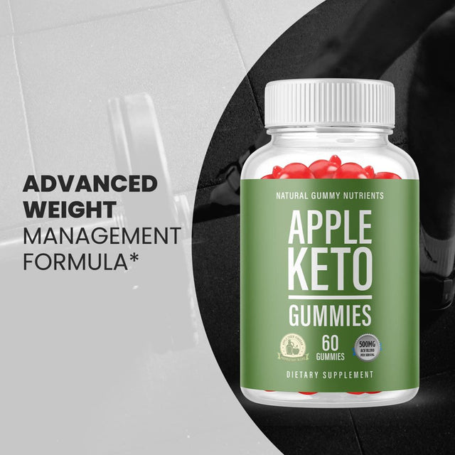 (3 Pack) Apple Keto Gummies - Supplement for Weight Loss - Energy & Focus Boosting Dietary Supplements for Weight Management & Metabolism - Fat Burn - 180 Gummies