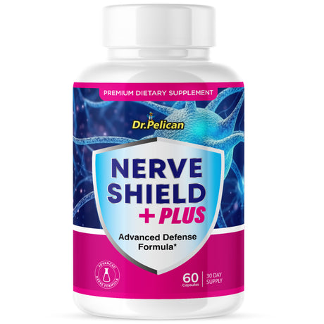 Nerve Shield + PLUS- Focus/Nerves & Immune Health- 60 Capsules- Dr. Pelican