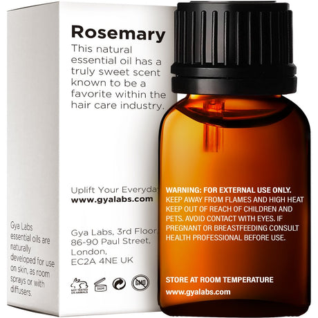 Gya Labs Spain Rosemary Oil for Hair & Scalp (0.34 Fl Oz) - Natural Rosemary Essential Oils for Hair, Skin & Diffuser