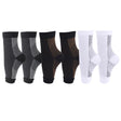 FNNMNNR Aosijia 3 Pairs Neuropathy Socks for Women and Men 3 Pairs Open Toe Soothe Compression Socks for Neuropathy Pain Ankle Brace Plantar Fasciitis Swelling Relief L/XL