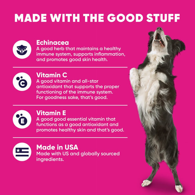 Goodgood Dog Supplement to Support Healthy Dogs, Allergy + Immune, 90 Natural Flavor Chews