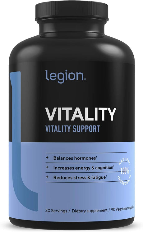 LEGION Vitality – Natural Wellness Supplement W/Dhea 100Mg, Rhodiola Rosea, & Bilberry Extract –30 SVG