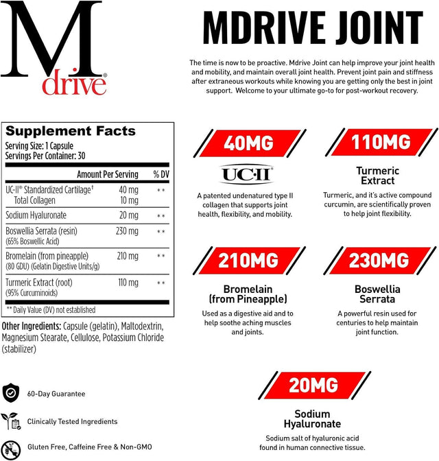 Mdrive Elite Natural Energizing Booster Joint Support Bundle