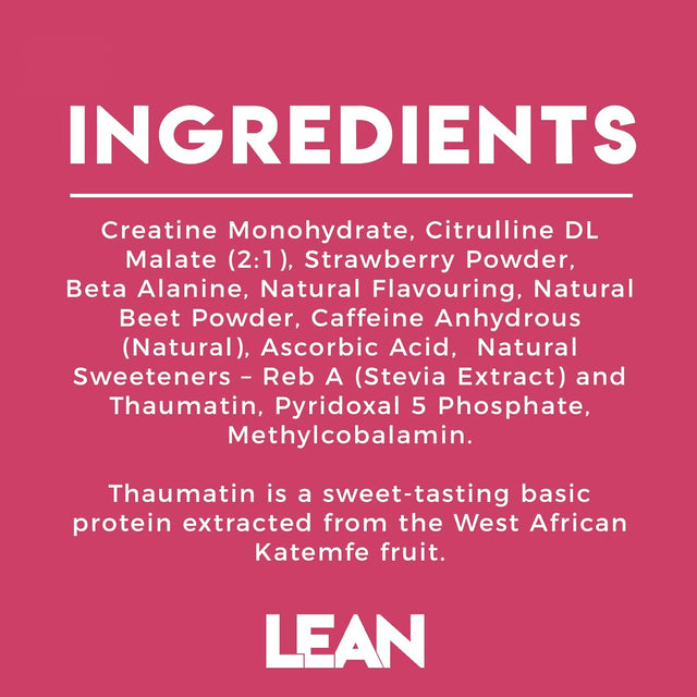 Lean with Lilly Pre-Workout (Strawberry)