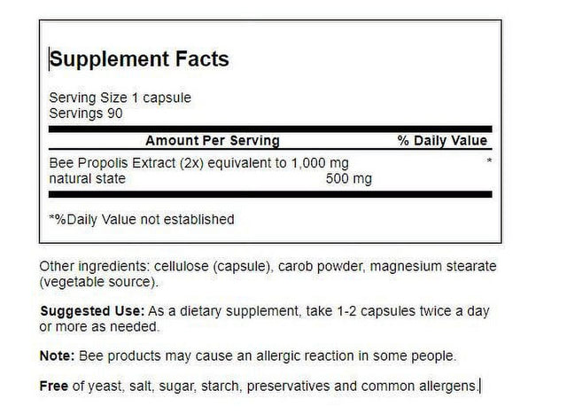 Y.S. Eco Bee Farms Propolis 1000 1,000 Mg 90 Veg Caps