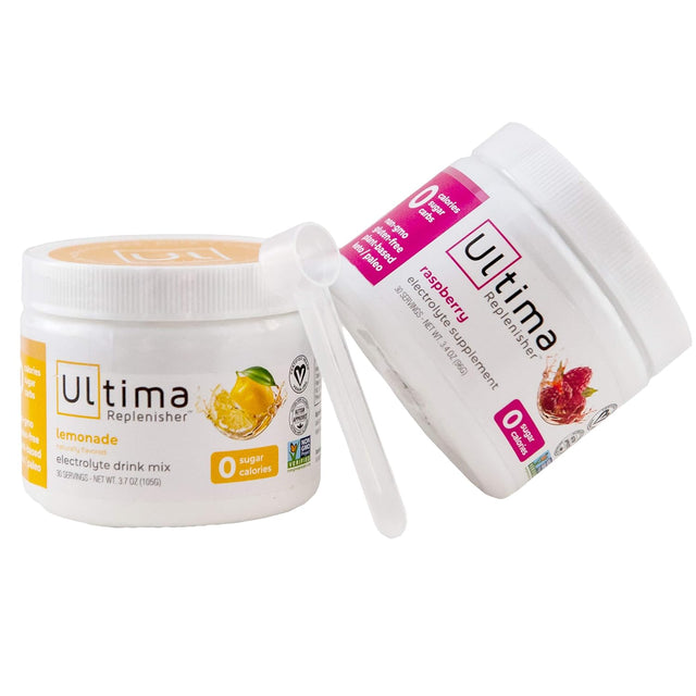 Ultima Replenisher Lemonade Ultima Electrolyte Powder Raspberry Bundle | Ultima Replenisher Variety Pack | Hydration | Keto | Paleo | Zero Carbs | Zero Sugar