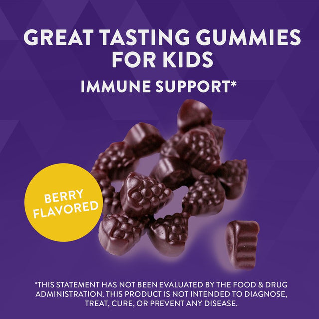 Nature'S Way Sambucus Kids Cough Relief + Immune Gummies, with Elderberry Extract & Vitamin C, 36Ct