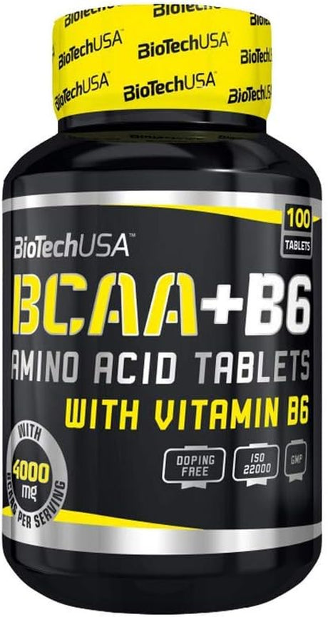 Post Workout Recovery for Muscle Recovery and Muscle Building BIOTECH USA BCAA + B6 Amino Acid, 100/200 Tabs. (100)