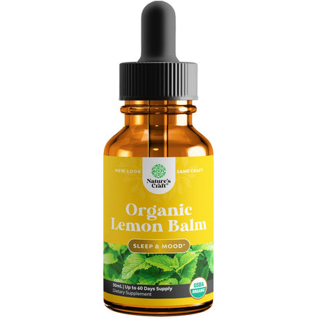 Lemon Balm Extract for Immune Support - Organic Lemon Balm Tincture for Mood Support and Digestive Health for Adults and Kids - Vegan Non-Gmo Lemon Balm Oil for Enhanced Relaxation and Concentration