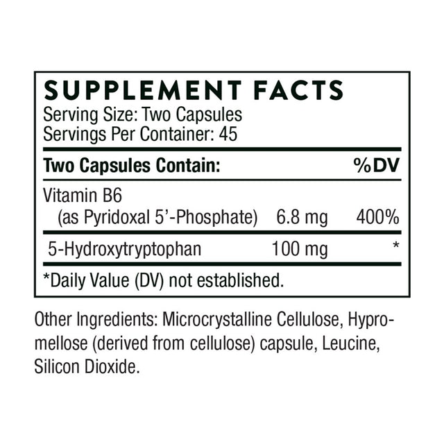 Thorne 5-Hydroxytryptophan (5-HTP), Serotonin Support for Sleep and Stress Management, 90 Capsules