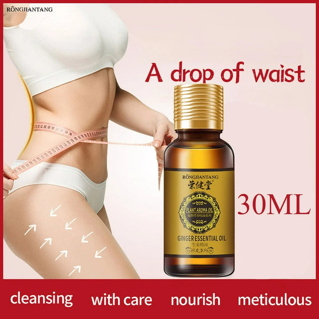 Kokovifyves Slimming Ginger Oil Belly Ginger Oil Ginger Oil Belly Button Slimming Stomach Massage Oil Anti-Cellulite Massage Oil Healthy Ginger Massage Oil 30Ml