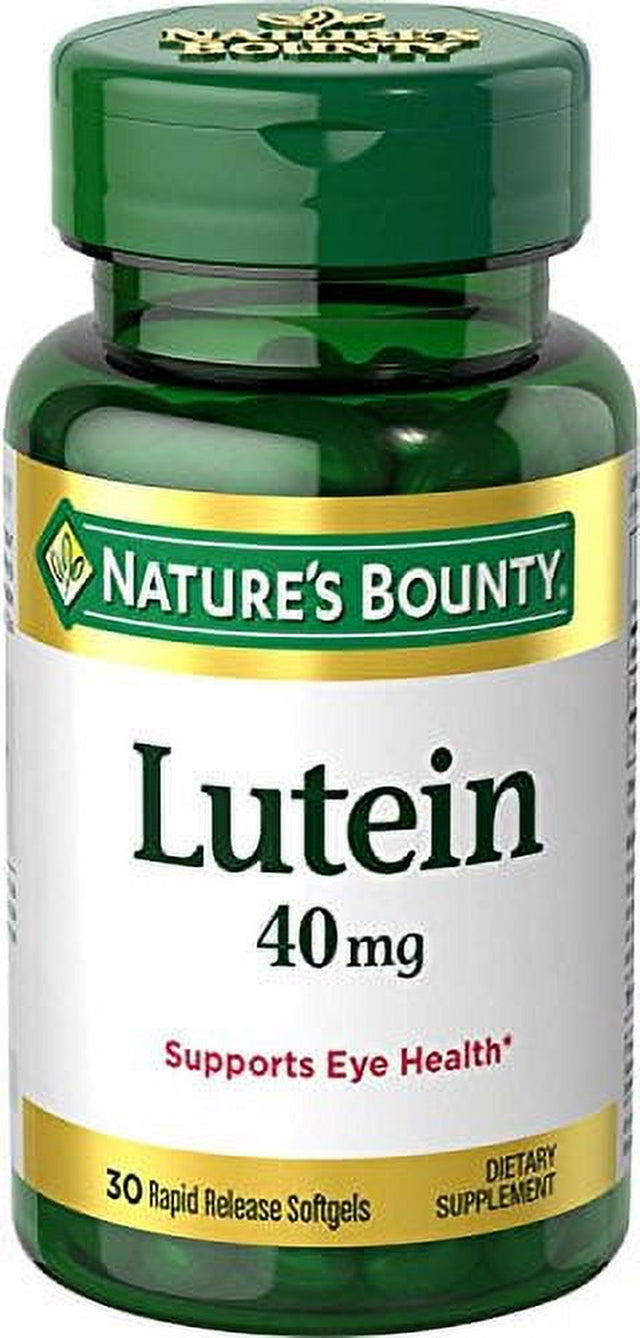 Nature'S Bounty Lutein Pills, Eye Health Supplements and Vitamins, Support Vision Health, 40 Mg, 30 Softgels