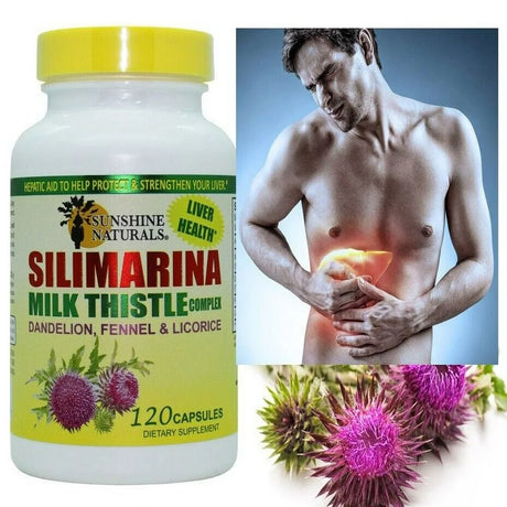 SILIMARINA MILK THISTLE Complex Liver Health Support Liver Cleanse Detox - 120 Capsules