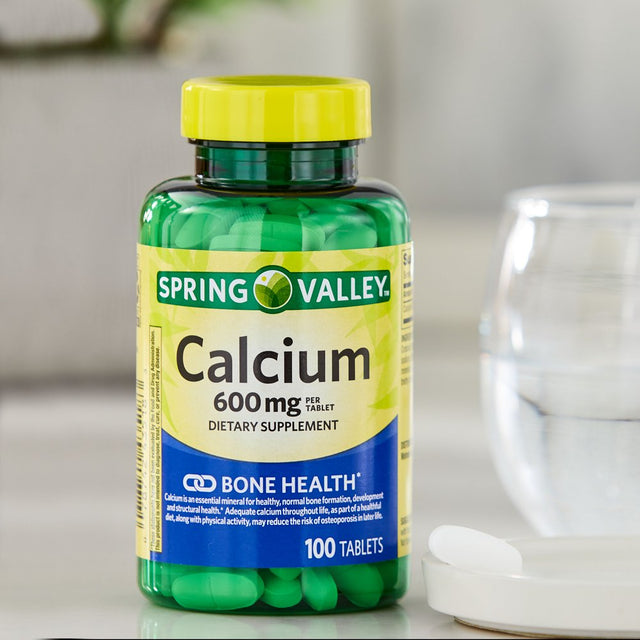 Spring Valley Calcium Bone Health Dietary Supplement Tablets, 600 Mg, 100 Count