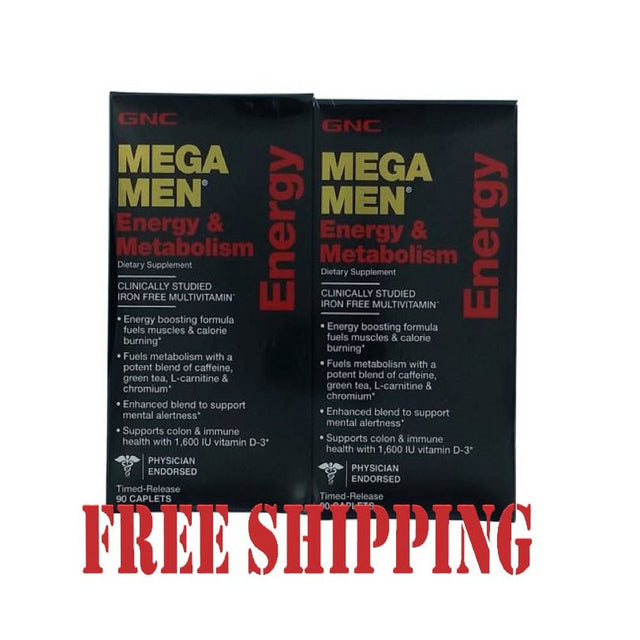 GNC Mega Men Energy & Metabolism Multivitamins - 180 Ct.