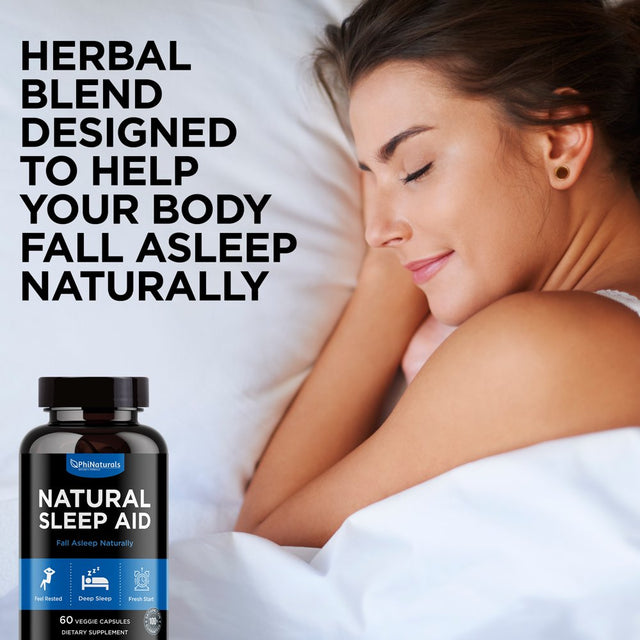 Natural Sleep Aid (Pack of 2) Capsules Supplement by Phi Naturals