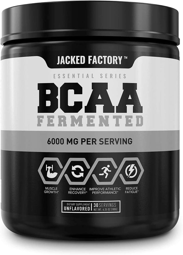 Jacked Factory Creatine Monohydrate 85Sv, BCAA Powder 30Sv, L-Glutamine Powder 100Sv - Unflavored