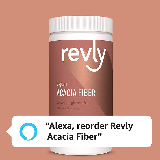 Amazon Brand - Revly Organic Acacia Fiber Powder, Supports Digestive Health, Unflavoured, 12 Ounce, 52 Count, Vegan