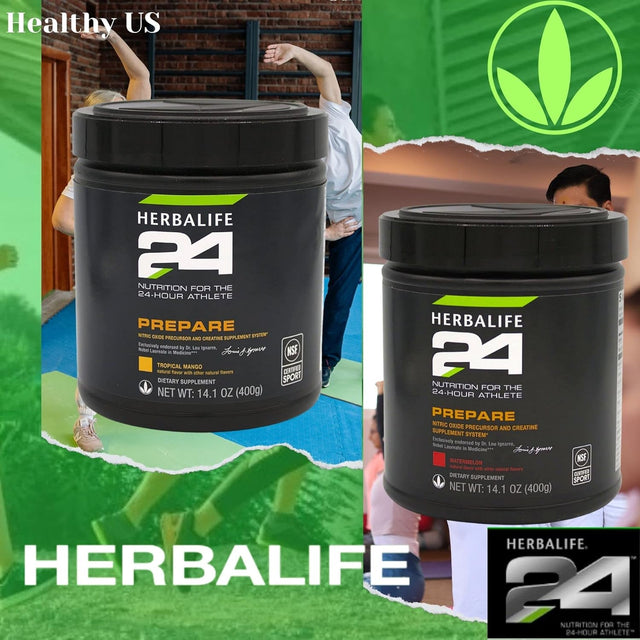 Herbalife HERBALIFE24 Prepare: Tropical Mango (400 G), Nutrition for the 24-Hour Athlete, Nitric Oxide Precursor and Creatinine Supplement System, Natural Flavor, No Artificial Sweetener