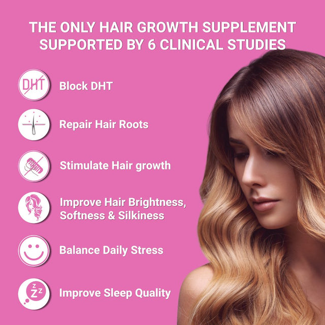 Hair Growth Vitamins for Women - Proven Hair Supplement with KERANAT, DHT Blocker PHYTOPIN, Biotin 5000 Mcg & SOD, - Hair Vitamins for Faster Hair Growth, Hair Loss & Thinning Hair - 90 Ct