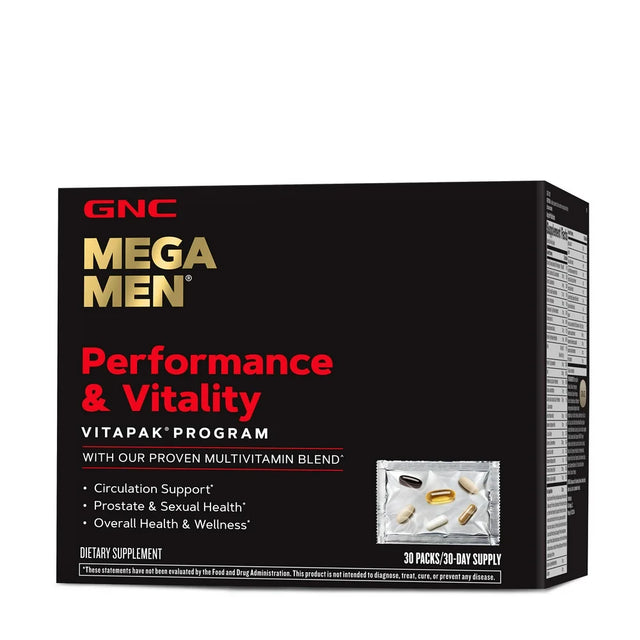 GNC Mega Men Performance and Vitality Vitapak Program - 30 Vitapaks