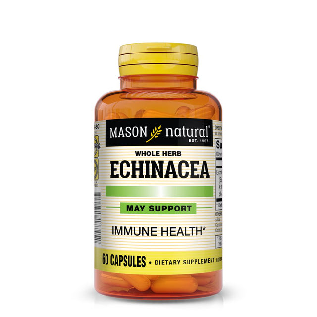 Mason Natural Echinacea - Immune System Booster, Supports Overall Health, Herbal Supplement, 60 Capsules