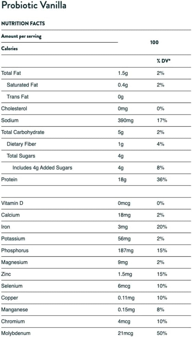 Nuzest Probiotic Vanilla Clean Lean Protein Digestive Support, Pea Protein Powder with Added Probiotics, Vegan Protein Powder, Gut Health, Non-Gmo, 20 Servings, 1.1 Lb