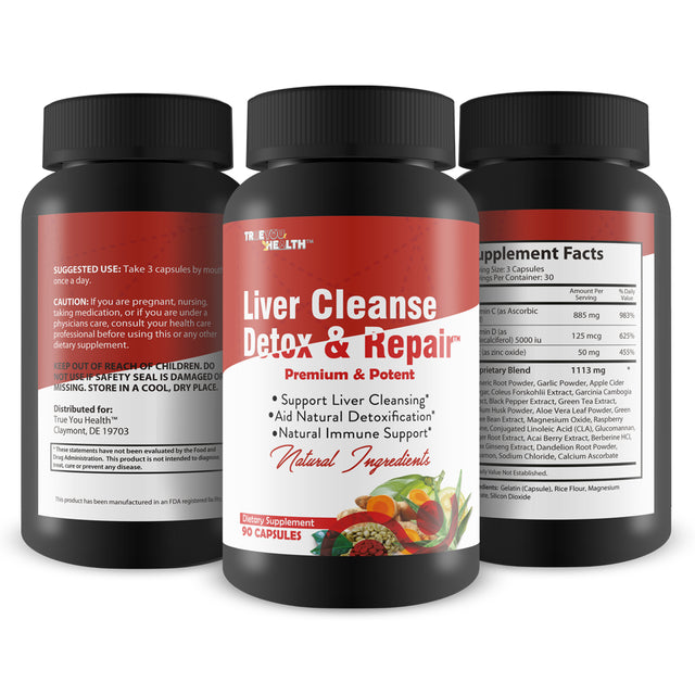 Liver Cleanse Detox & Repair - Liver, Kidney, & Colon Cleanse - Herbal Liver Cleanse Supplement with Dandelion Root, Aloe, Turmeric, Ginger - Promote Liver Health Naturally - Premium Formula