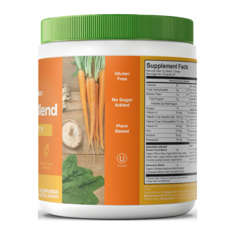 Amazing Grass Green Superfood Immunity: Super Greens Powder with Vitamin C, Cordyceps Reishi Mushrooms, Tangerine, 30 Servings