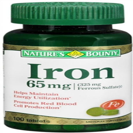 Nature'S Bounty Iron 65 Mg Tablets 100 Tablets (Pack of 2)