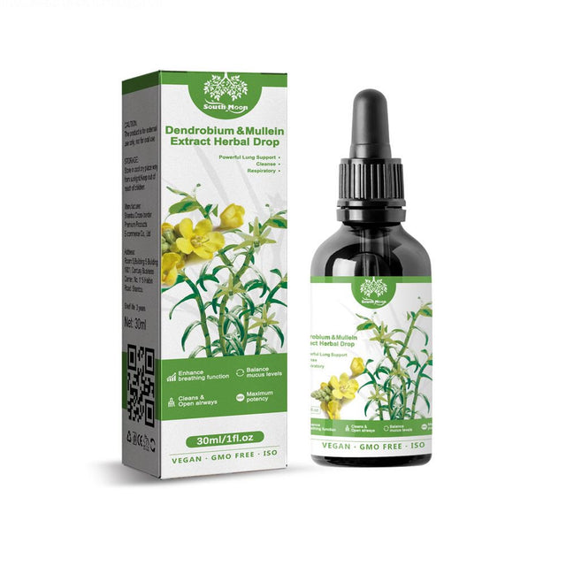 Clearbreath Dendrobium & Mullein Extract - Powerful Lung Support & Cleanse & Respiratory, Herbal Lung Health Essence, Clearbreath Dendrobium & Mullein Extract Herbal Drops